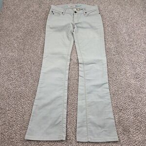 Y2K Abercrombie & Fitch Bootcut Corduroy Pants Size 2 Icy Blue Low Rise Vintage